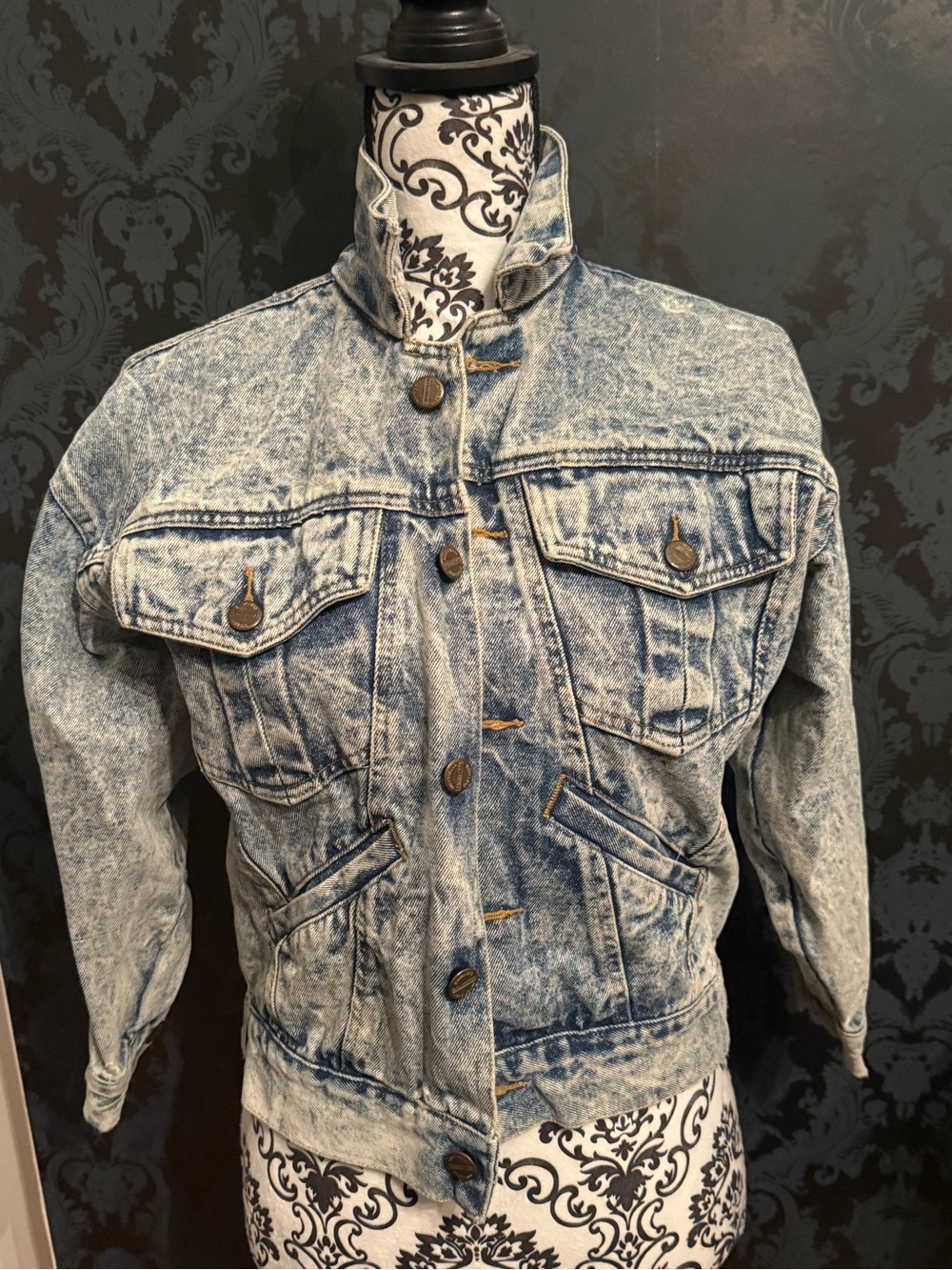 Vintage Bleached Light Blue Denim Jacket